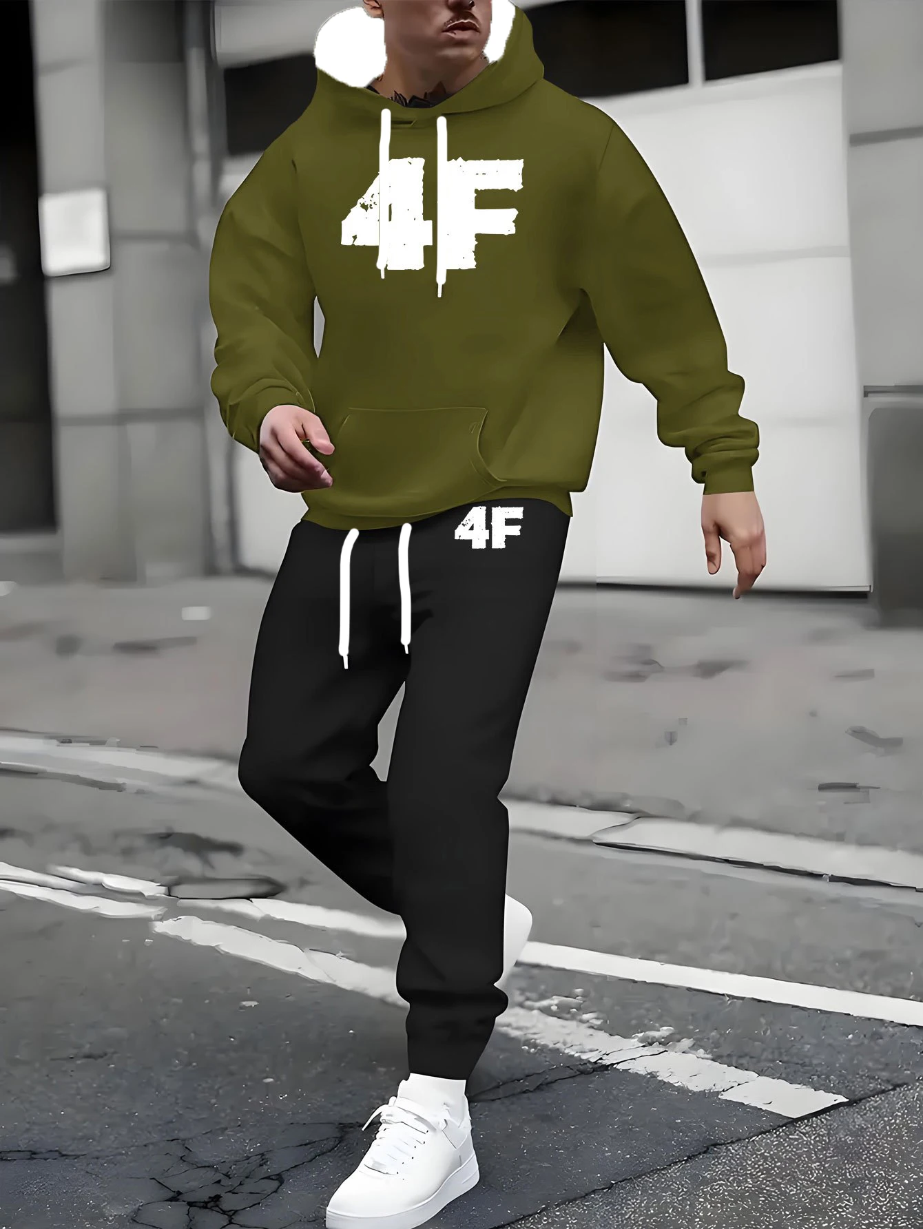 

Осенне-зимний мужской комплект с капюшоном, мужской комплект с капюшоном с принтом 4F, уличный спортивный комплект с капюшоном, быстросохнущий и дышащий мужской комплект с капюшоном