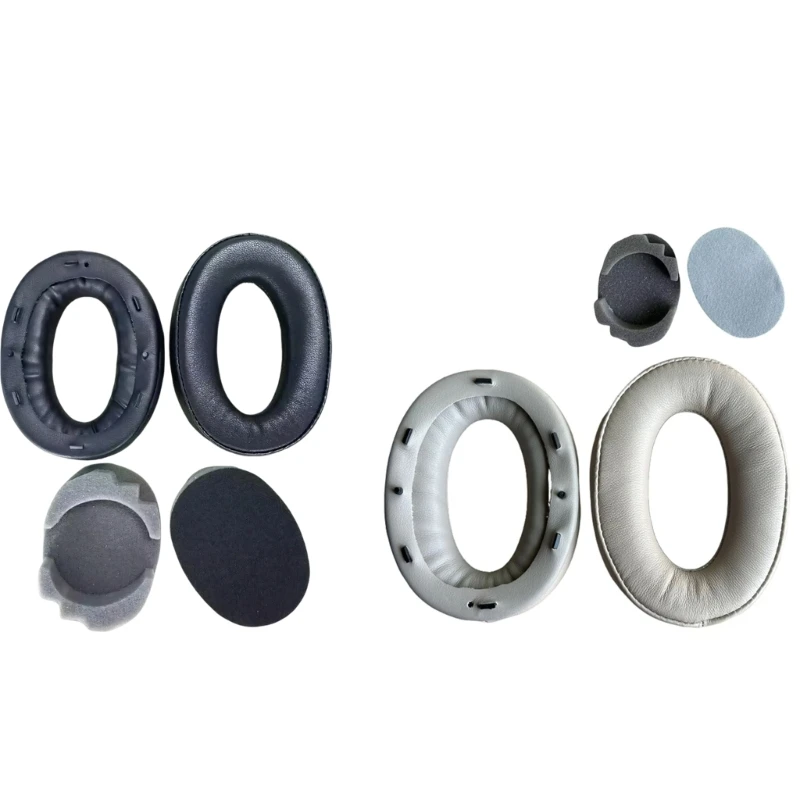 96BA 1 Paar Ersatz Ohr Pad für MDR-1000X Bluetooth-kompatibel On-Ear-Kopfhörer Weiche Ohr Kissen Schaum Abdeckung – Detail 1