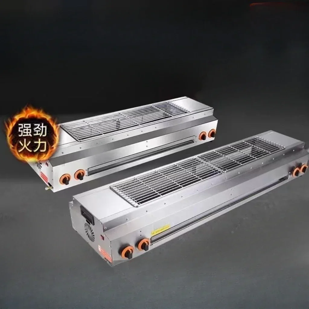 BBQ commercial smokeless gas liquefied gas barbecue grill BBQ grill grill baking pan grilled gluten kebab stove gas outdoor