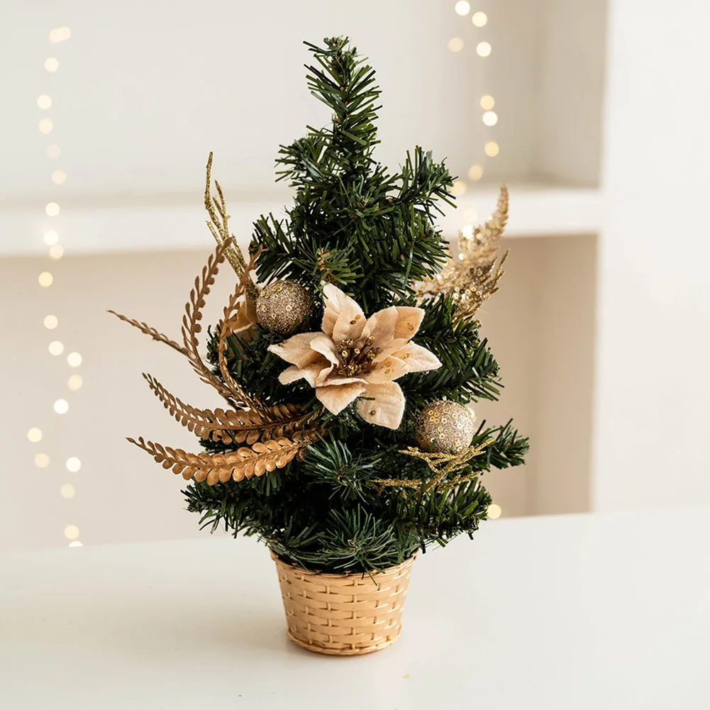 شجرة اصطناعية شجرة عيد الميلاد حفلة عيد الميلاد تعبئة مريحة ديكور طويل الأمد شجرة عيد الميلاد البلاستيكية للمكتب #2