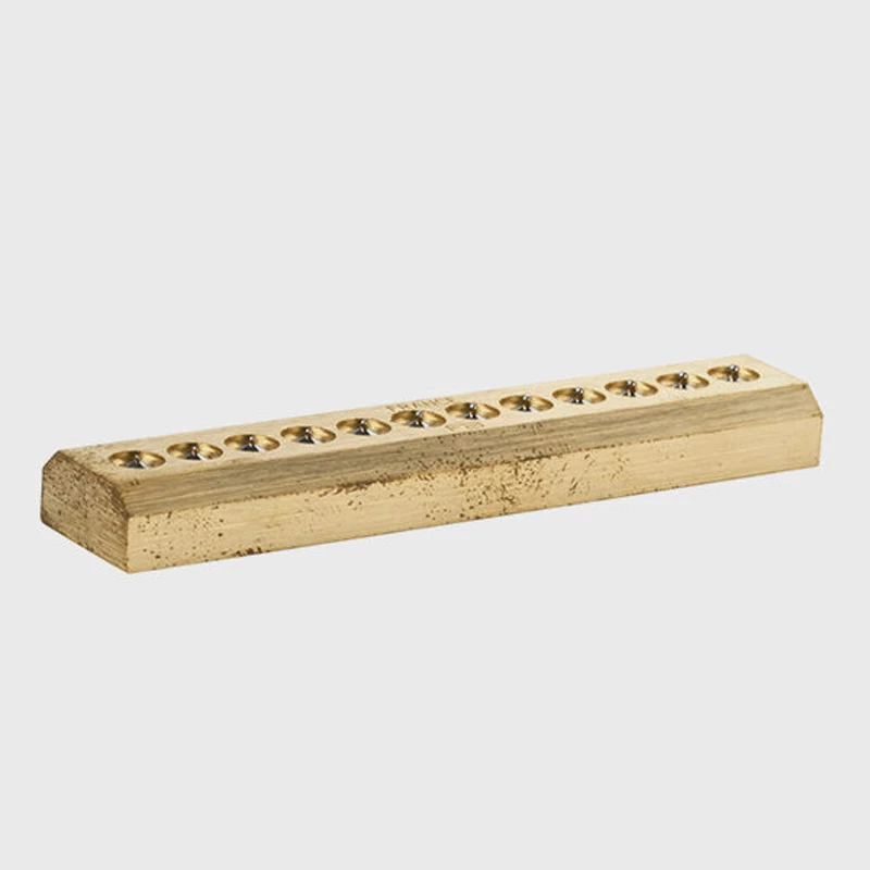 French Made Rectangular Fion Beading Block Recessed 12 Sizes 0.20-1.00mm Grain Tool Sharpener Brass Steel Jewelry Tool