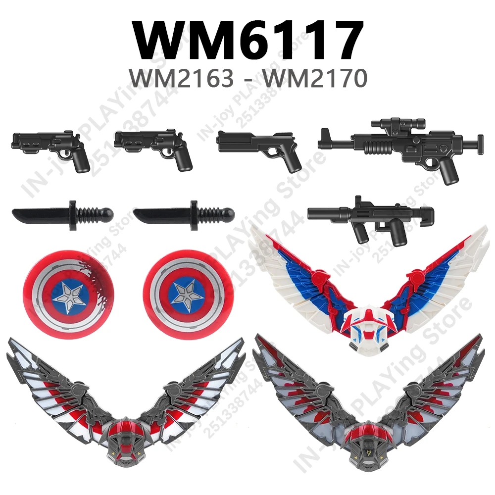 WM6117 Compatible Action Figures Parts Bricks WM2163 WM2164 WM2165 WM2166 WM2167 WM2168 WM2169 WM2170 WM Blocks Accessories Toys