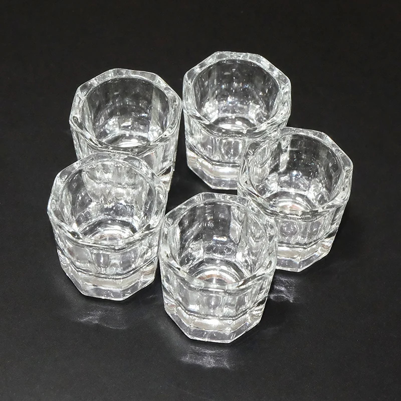 Nail Art Acrylic Liquid Cup Dappen Dish Container Glass Crystal Cups Glassware Tools for Nail Art Design