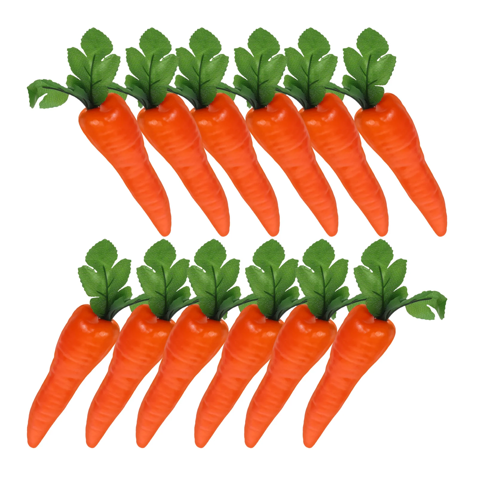 

12Pcs Carrot Ornaments High Quality Material Long Time Use Realistic Appearance Home Decor Photo Props Family Fun