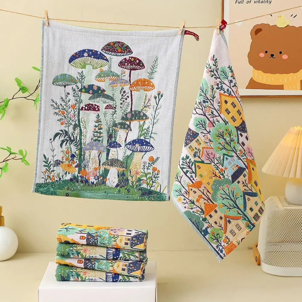 34x40cm Large Hand Towel 4 Layer Cotton Gauze Quick Dry Kitchen Towel Decorative Pure Cotton Dish Cloth Home Restaurant