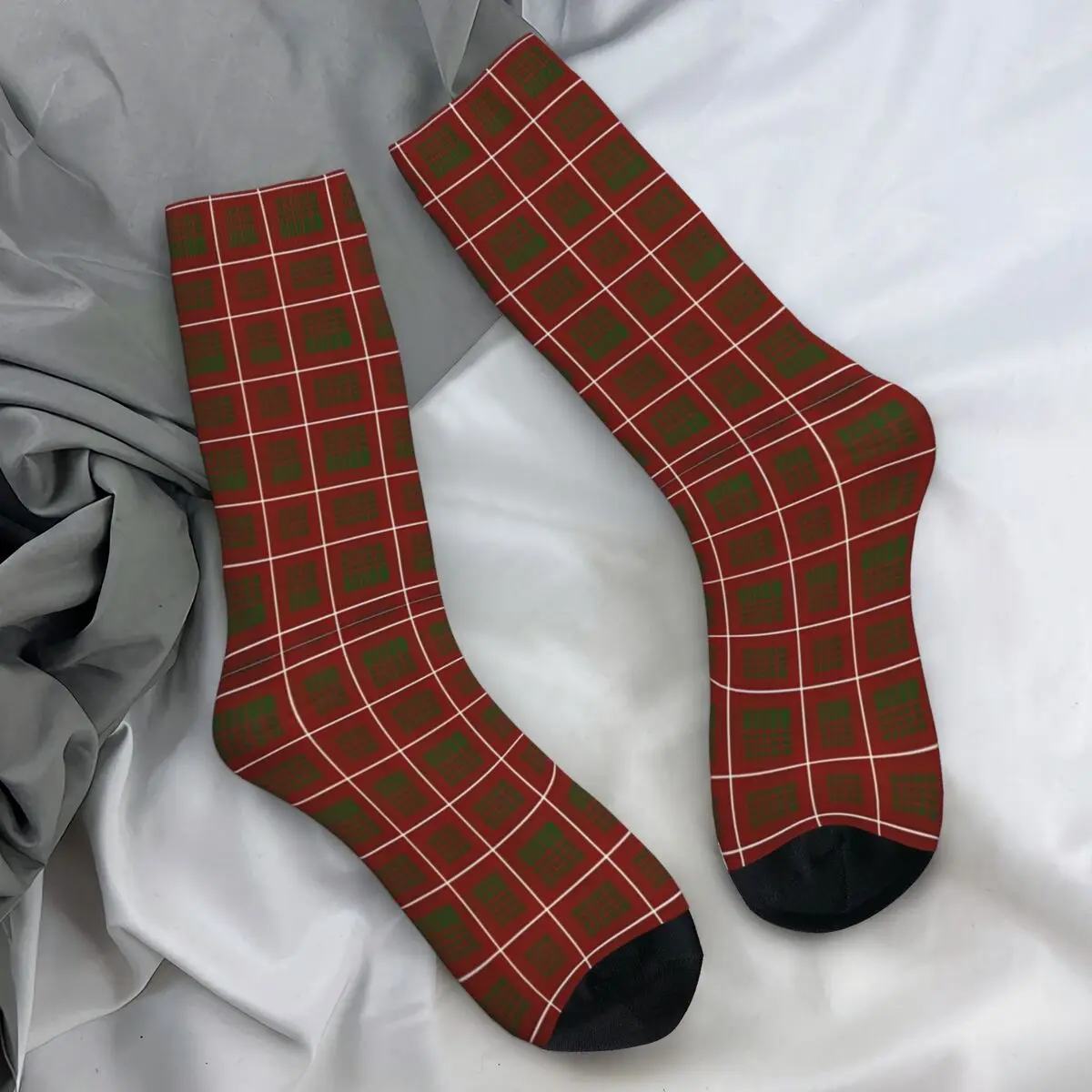 Scottish Clan Tartan Socks Elegant Stockings Autumn Anti Skid Adults Men Socks Warm Soft Custom Running Sports Socks