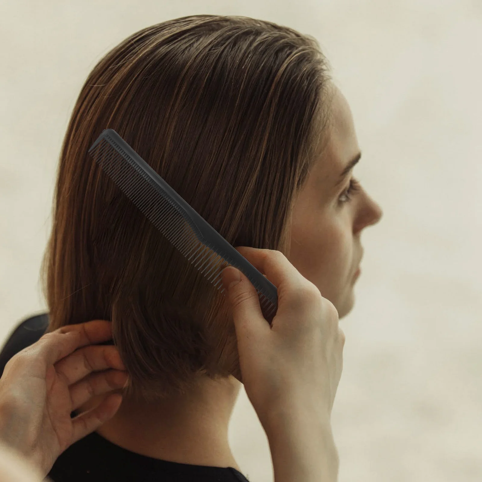 

25 Pcs Straight Hair Comb for Curly Straightening Black Both Ends Plastic Wide Tooth Comb Stylist Tool