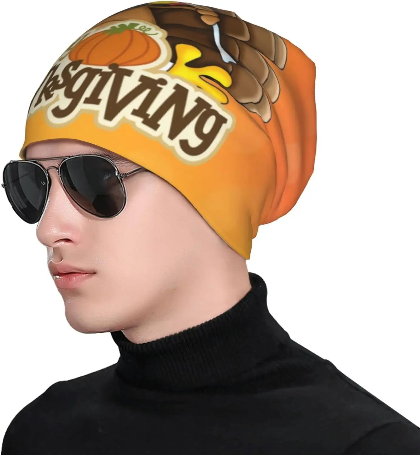 Thanksgiving Beanie Chemo Hat Cancer Headwear Knitted Hats Baggy Slouchy Scarf Cap for Adults Women Men 5