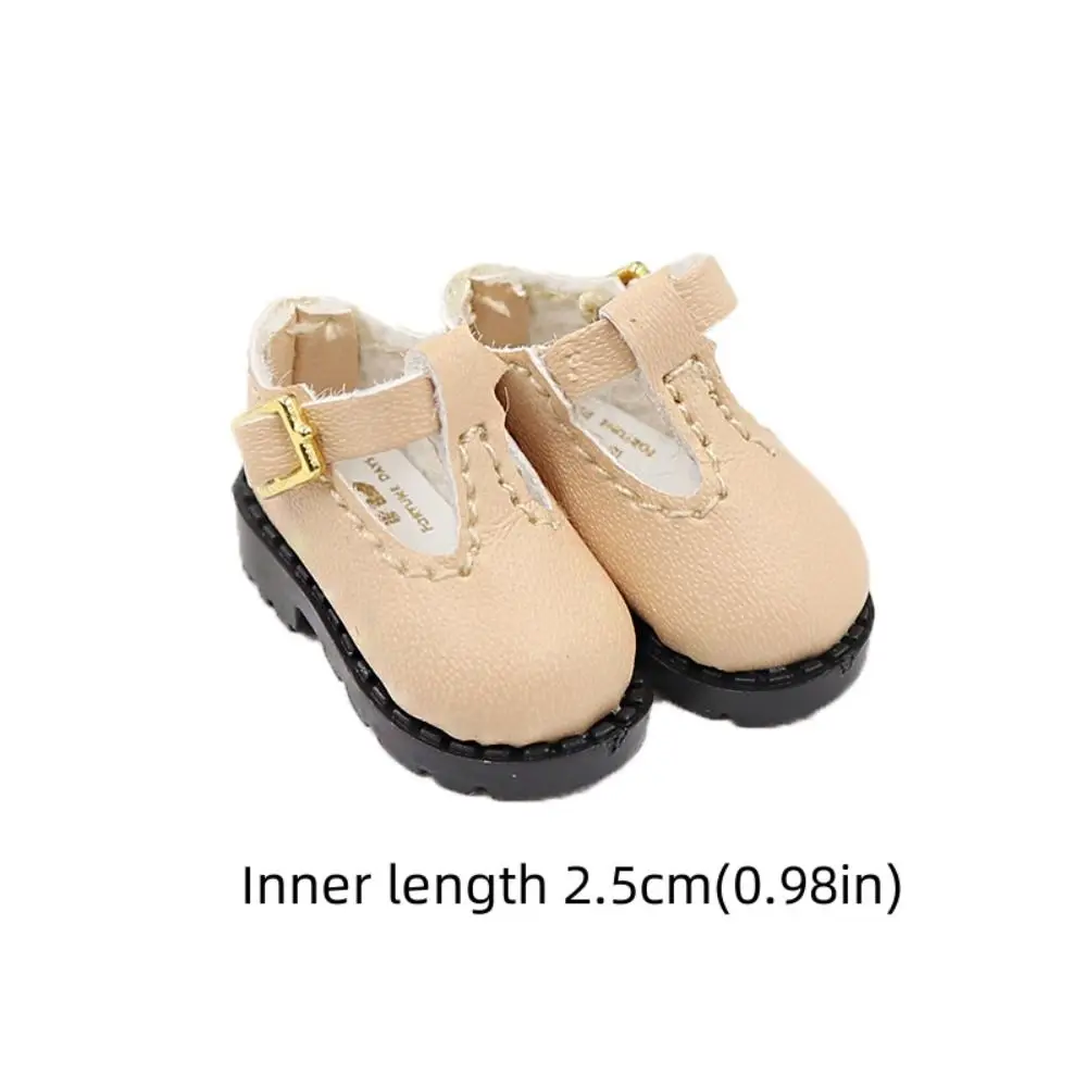 Dress Up For Blyth Doll Shoes Pretend Play Cute Outfit OB22 OB24 Shoes Handmade Five Colors Doll Leather Shoes DIY