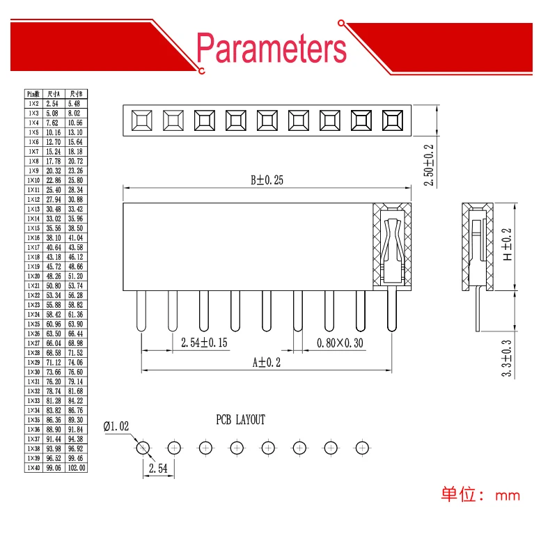 100PCS Pitch 2.54mm 1*11P PCB Socket Single Row Female Board Header Connector Strip Pinheader 11Pin For Arduino