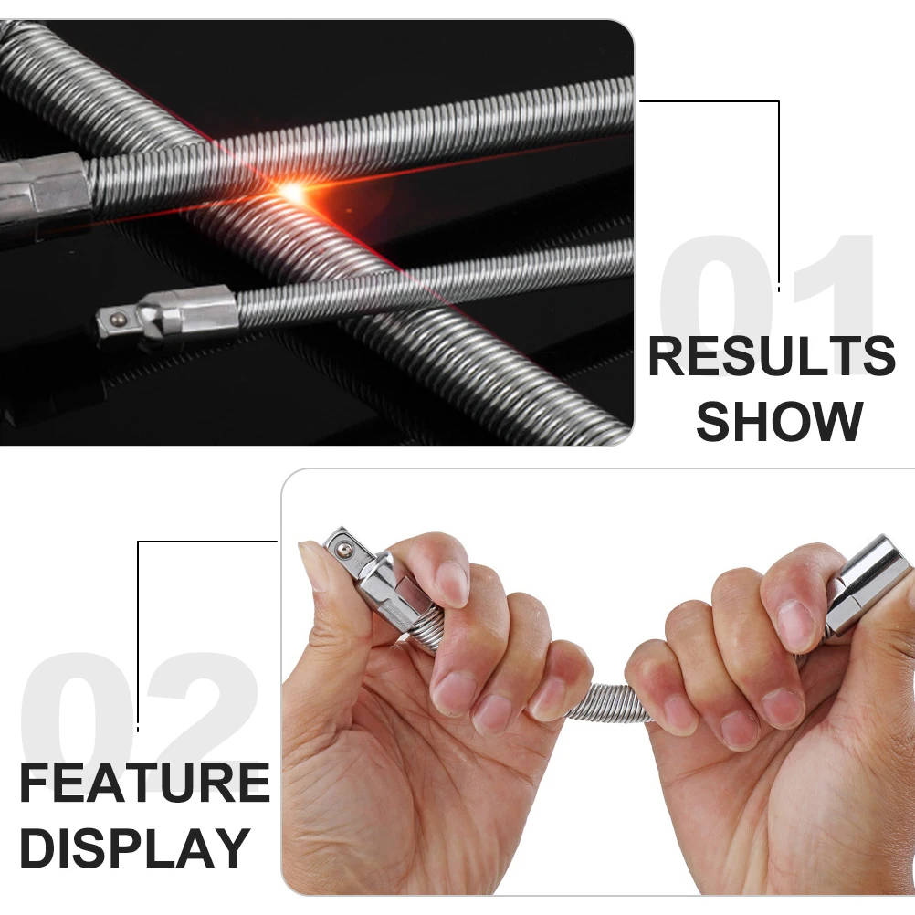 

3pcs Spring Steel Extension Rods Bit Adapter Drill Accessory Pivoting Tip Holder Screwdriver Ratchet Wrench Tool Parts Joint