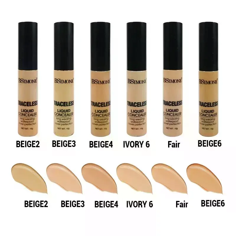 BSIMONE リキッドコンシーラー - 軽量ダークサークル・シミ・毛穴を最小限に抑えるクリーミーなコンシーラー、ナチュラルな仕上がり