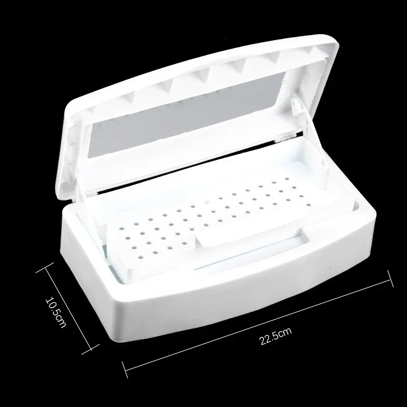 네일 아트 알코올 소독 상자 살균기 트레이 상자, 금속 니퍼 트위저 장비 클리너 보관 상자, 살롱 네일 도구용