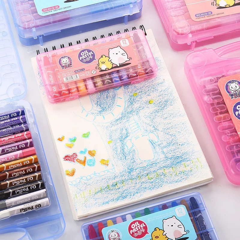 

36 Colors Crayon Suit Children's Crayons Non-Dirty Hands Water-Soluble Crayons Rotating Non-Stick Hands Primary Art Set Suit