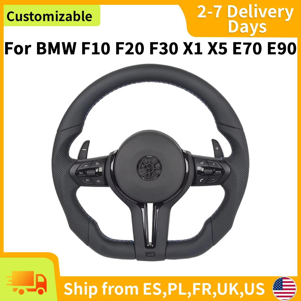 M Sport Car Steering Wheel For BMW M3 M5 F20 F22 F23 F30 F33 F34 X1 F48 X5 F15 X3 F25 F80 E90 E70 E84 Interior M Series Upgrade Modify Accessories