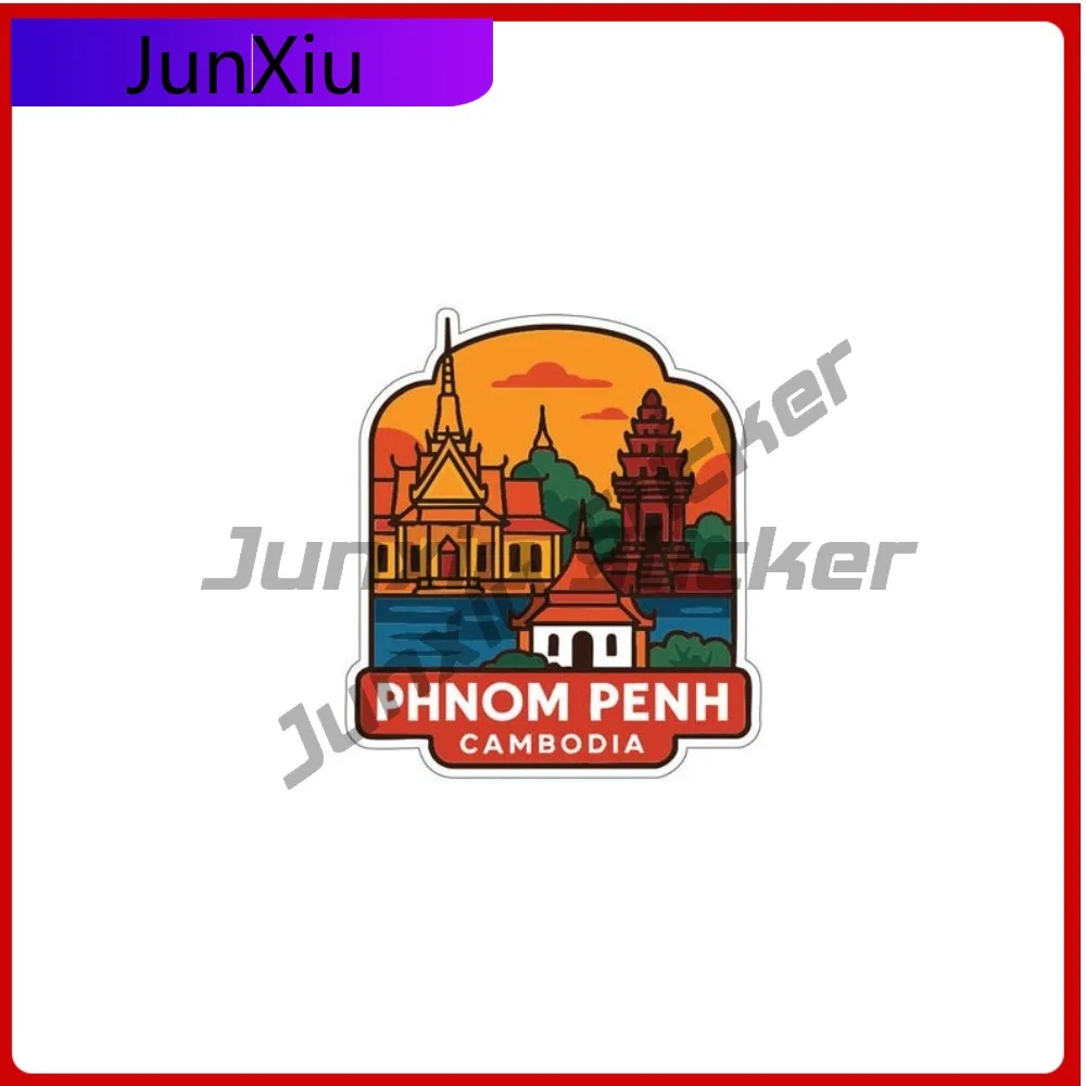 

Phnom Penh Cambodia City Vinyl Decal Waterproof Scratch-proof Sticker Motorcycle Helmet Pickup Windshield Car Body Custom Waterp