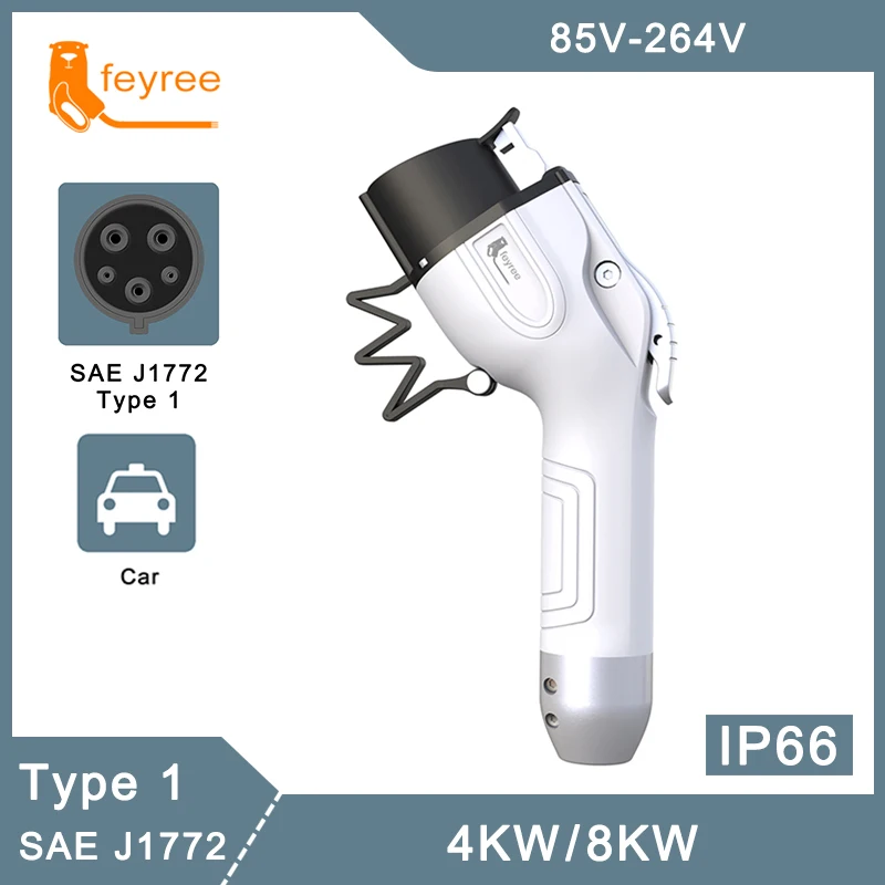 Feyree EV Charger Plug Type 1  J1772 Connector 16A 32A for Electric Car Vehicle Charging Station EVSE Wallbox