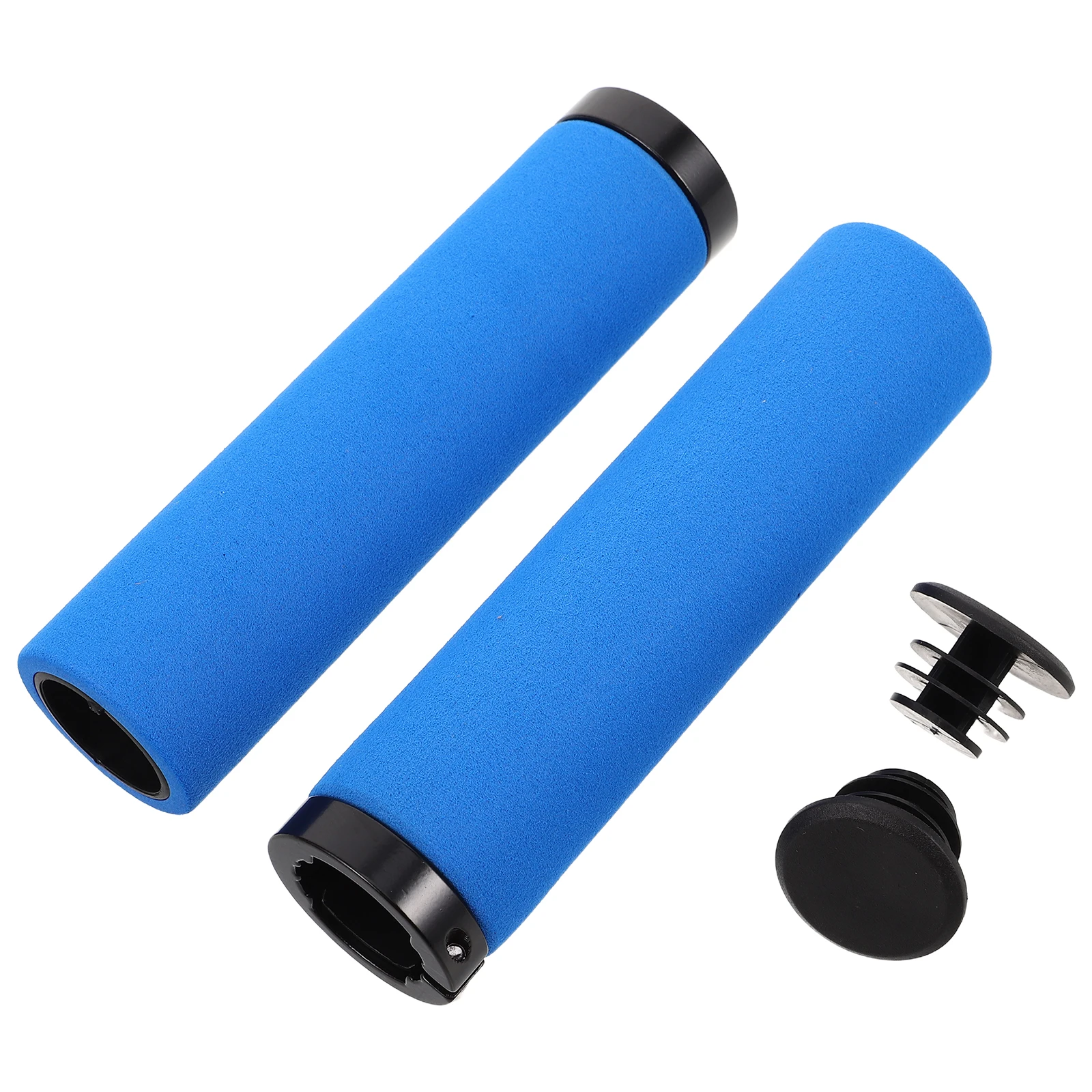 2Pcs Mountain Bike Handlebar Grips Non-Slip Sponge Ergonomic Anti Shock Absorption Grip Covers for Fixed Gear Cycling