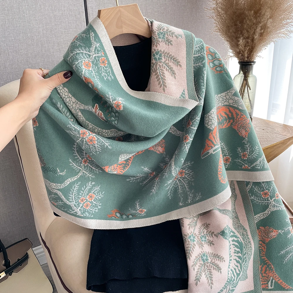 Cashmere Scarf for Women Thick Warm Winter Blanket Brand Female Luxury Quality Shawl Wrap Bufanda 2024 Poncho Echarpe Pashmina