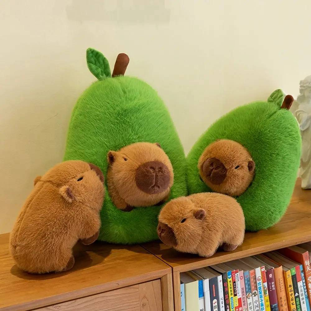 

Animals Avocado Capybara Plush Toy Simulation Capybara Soft Capibara Anime Fluffty Toy Cute Cartoon Capybara Plush Doll