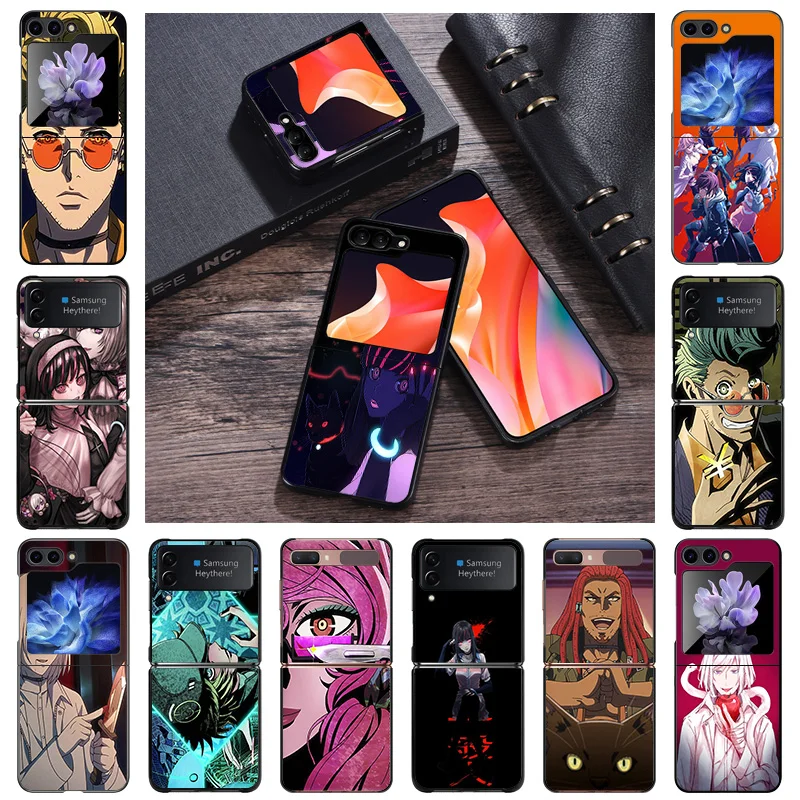 Hard Phone Cases For Samsung Z Flip 6 5 4 3 Galaxy Flip6 5G Flip5 Flip4 Flip3 Akudama Drive Anime PC Black Matte Cover