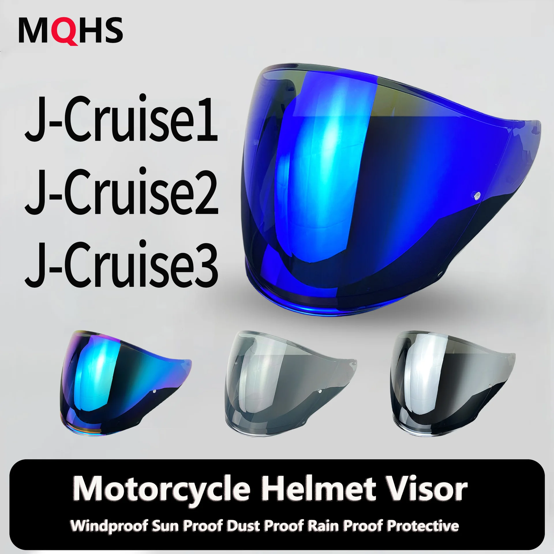 Сменный визор MQHS для мотоциклетных шлемов J-Cruise Gen 1 2, J-Force4, CJ 2SP (открытый тип) – аксессуар для шлема