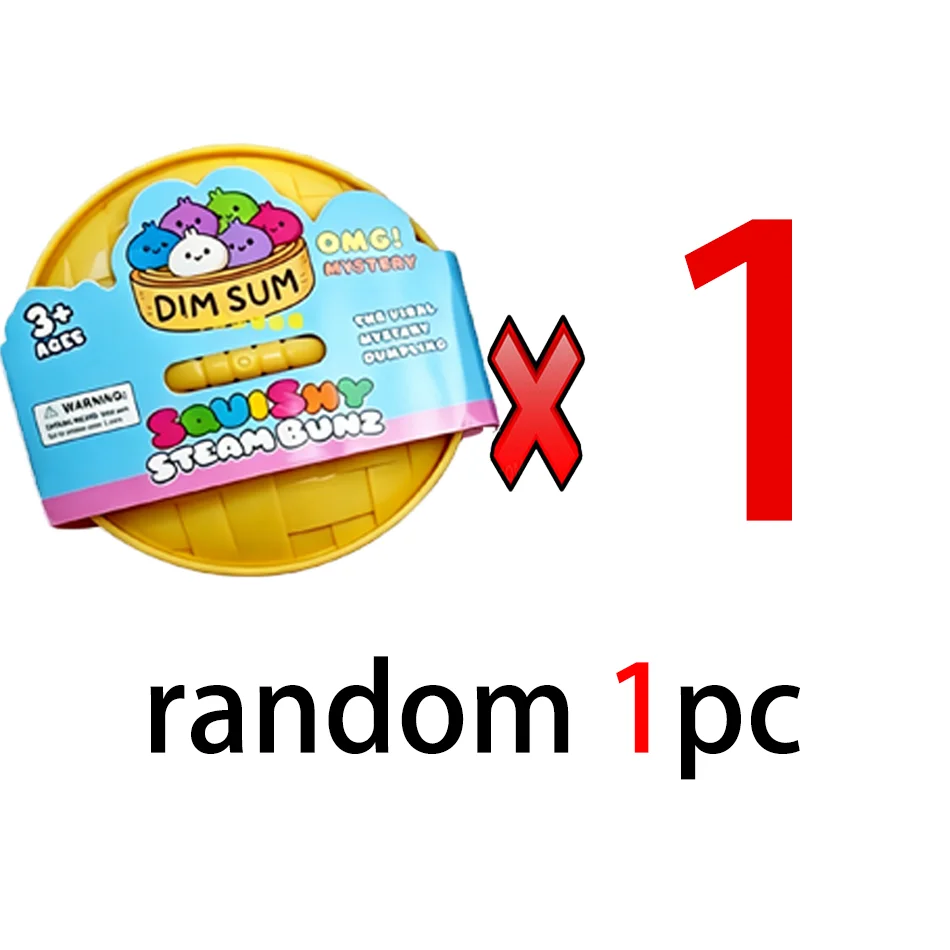 Glitzer-Dumpling-Squishy mit Box – Sensorischer Dampf-Dumpling aus weichem TPR-Teig für Dekompression, Fidget-Spielzeug, Stressabbau-Geschenk