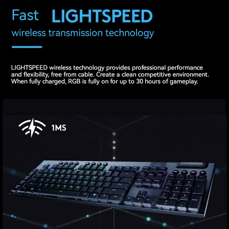 Logitechs G913 TKL 3 Model Connection LightSpeed Gaming Keyboard Full RGB Light Gamer Ergonomic Rgb Backlit Gaming Keyboards