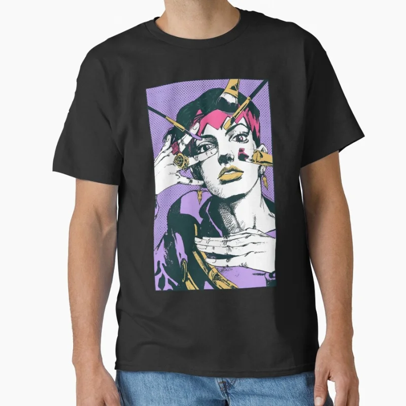 

brilliant art JJBA 80s Manga Jojos bizarre adventure Anime t shirt for men Large size Tops S-6XL 100% cotton printed Clothes