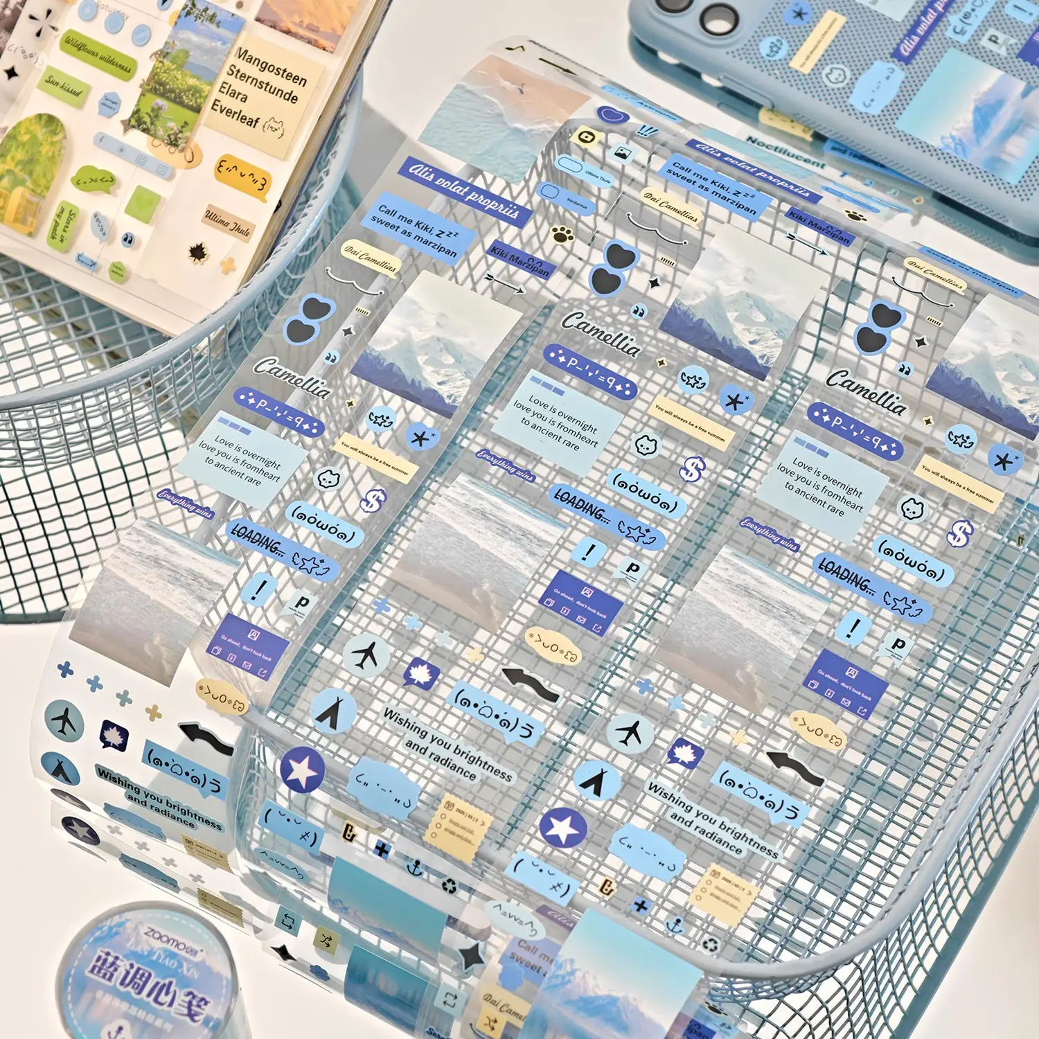 Die-Cut Tape Happiness Receiver Series Ins Handbook DIY Goo Card Decorative Material Decorative Stickers