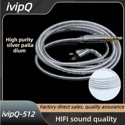 IvipQ-512 cable de actualización de auriculares de paladio plateado de alta pureza, con/3,5/4,4/QDC/2 pines, para HOLA Zero KATO Winter Cadenza Aria A5000