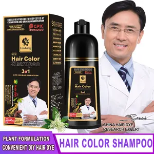 500ml Sampo Warna Rambut 3 In 1 Pewarna Rambut Hitam Menutupi Sampo Rambut Putih Pewarna Rambut Tanaman Hitam Krim Pewarna Rambut Cepat Styling DIY 10 sampo warna rambut cinema penjualan terbaik - №