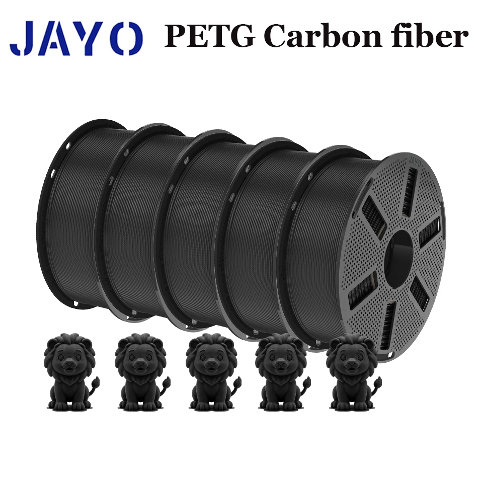 JAYO PETG-CF 3D Printer Filament 5Rolls/10Rolls PETG Carbon Friber 1.75mm Materials for 1.75mm No Bubble &FDM for 3D Printing view 2