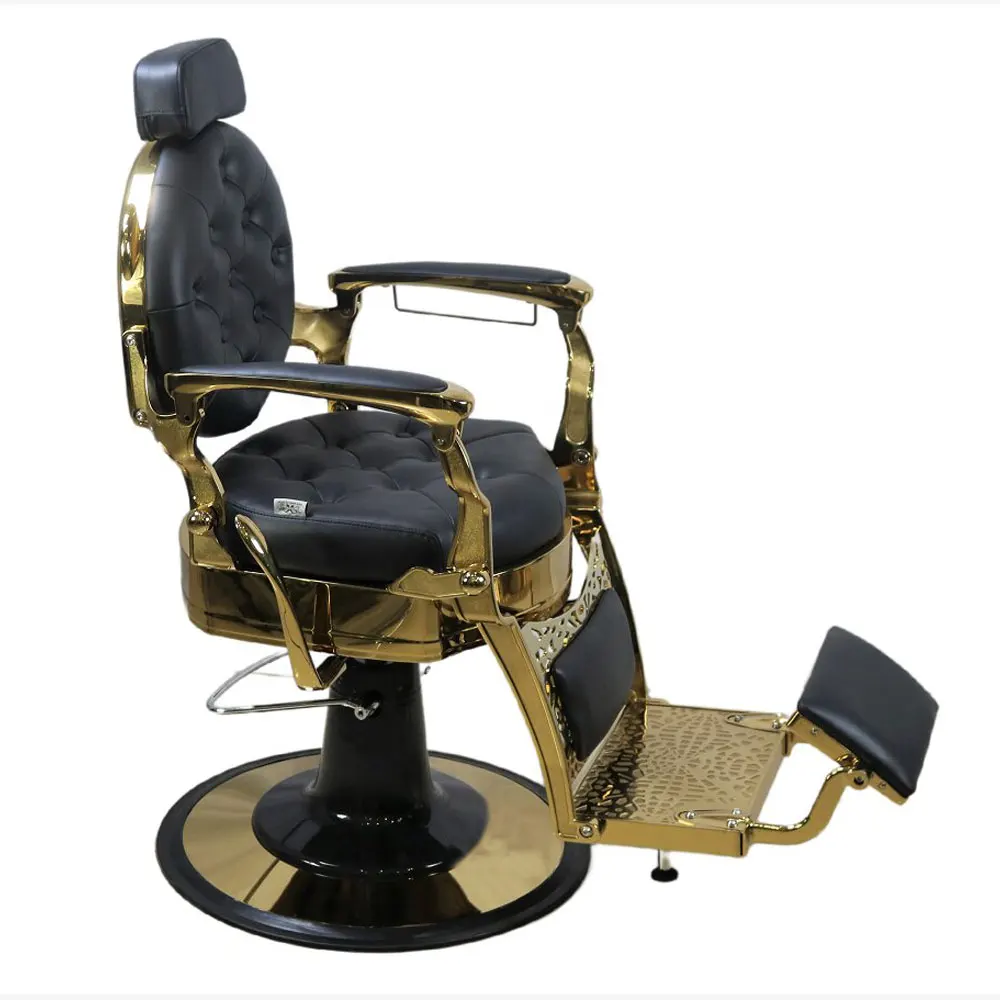 antique Cheap Hair Equipment Furniture Luxury Wholesale golden reclining Barber Chair