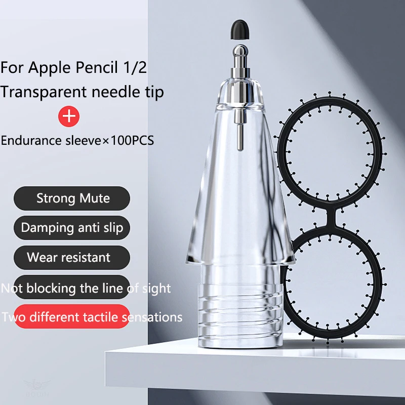 Punta transparente para Apple Pencil 1/2/3/Pro Generation iPad Stylus Pen