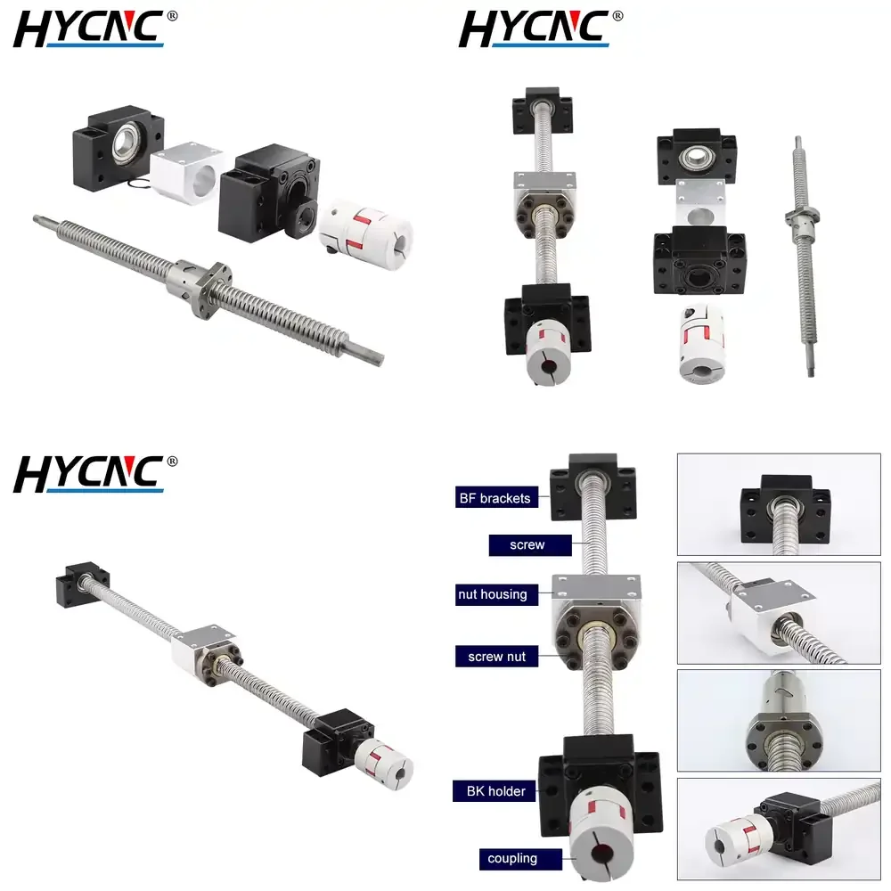 

High Quality Cnc Machine Sfu1605 Sfu1610 Sfu2005 Cnc Ball Screw With Screw Nut Bk Bf Coupling