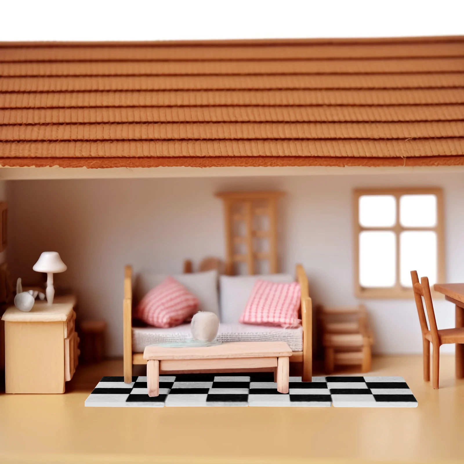 18 Pcs Dollhouse Floor Wood Small Flooring Tiny Rugs Dolly Mini Accessories Decorative Floorboards for Simulation