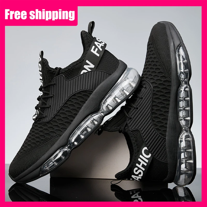 

Мужские спортивные кроссовки: новые, удобные, сетчатые, на шнуровке, для повседневной носки и фитнеса, модные, универсальные, с противоскользящей подошвой, для бега с эффектом отскока.