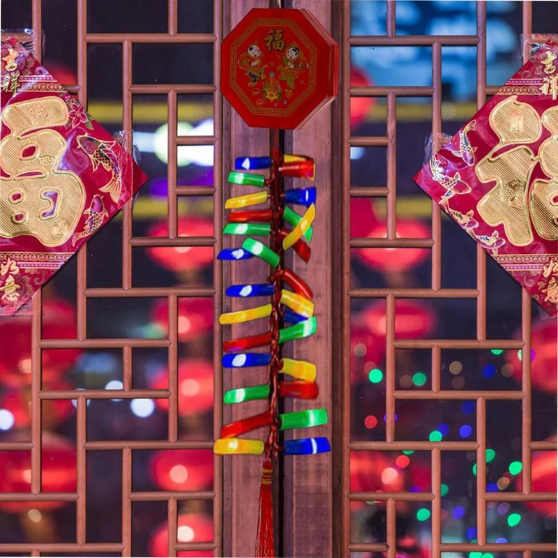 Desejo decorações de ano novo eletrônico handheld petardo decoração com som pingente oriental tradicional chinês