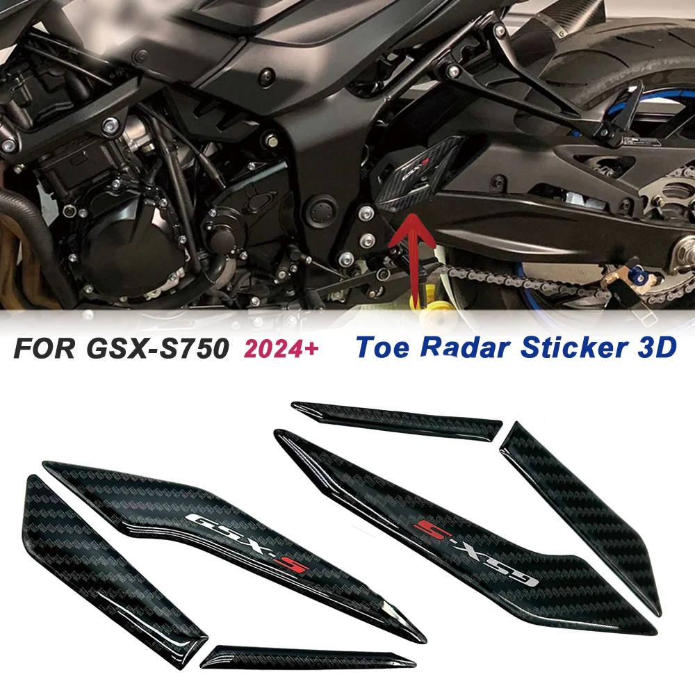 

GSX S750 Stickers New Motorcycle Toe Radar Protection 3D Gel Sticker For Suzuki GSX-S750 GSXS750 2023 2024 2025