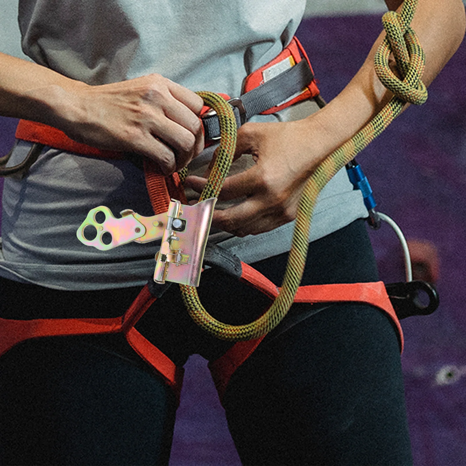 Safety Rope Self Locking Device Durable Steel Auto Locking Rope Grab Fall Protection Tool for Climbing Construction