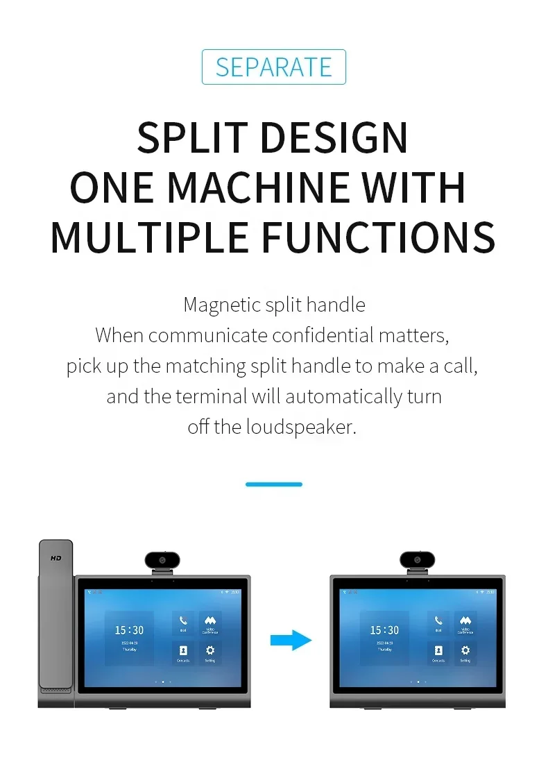 SAT1 IP VoIP WiFi شعار مخصص الفرقة مكتب هاتف فيديو ذكي لاسلكي #2