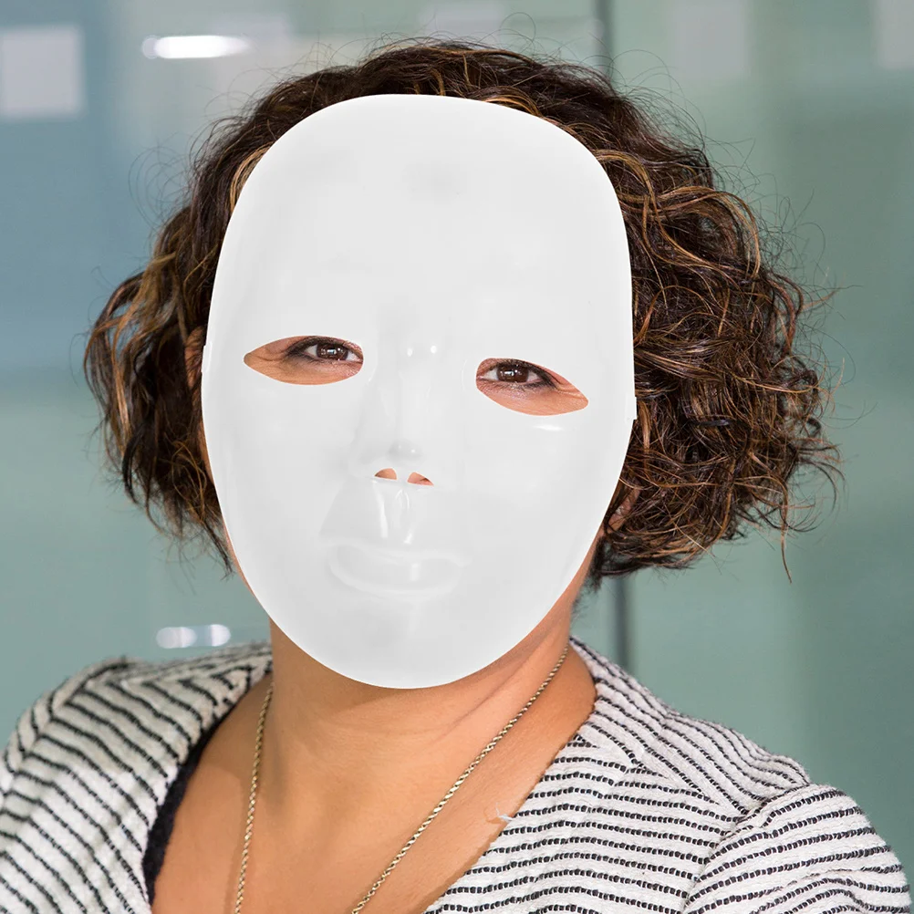 

2pcs Diy Hand Painted Masks Blank Masquerade Party Masks Unpainted Plastic Mask For Craft Decor Halloween Carnival Cosplay