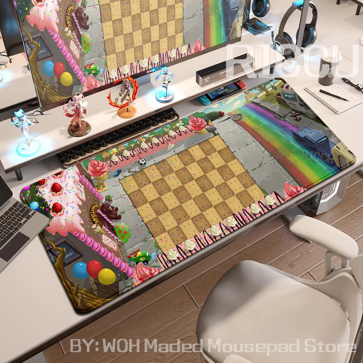 النباتات مقابل زومبي PVZ خرائط ماوس الوسادة XXL لوحة المفاتيح حصيرة مكتبية 90x40 سنتيمتر tapis de souris الكمبيوتر teclado mecânico Deskpad ملحقات الكمبيوتر المحمول