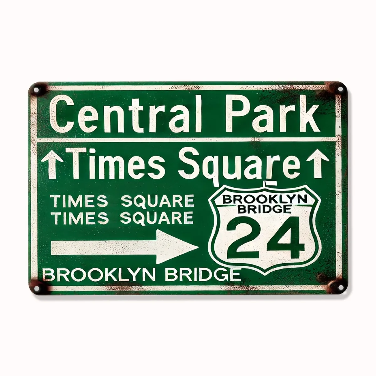 

Central Park & Times Square Direction, Brooklyn Bridge, Vintage Wall Art, Home & Room Decor, Kitchen & Coffee Shop Accent 30*40