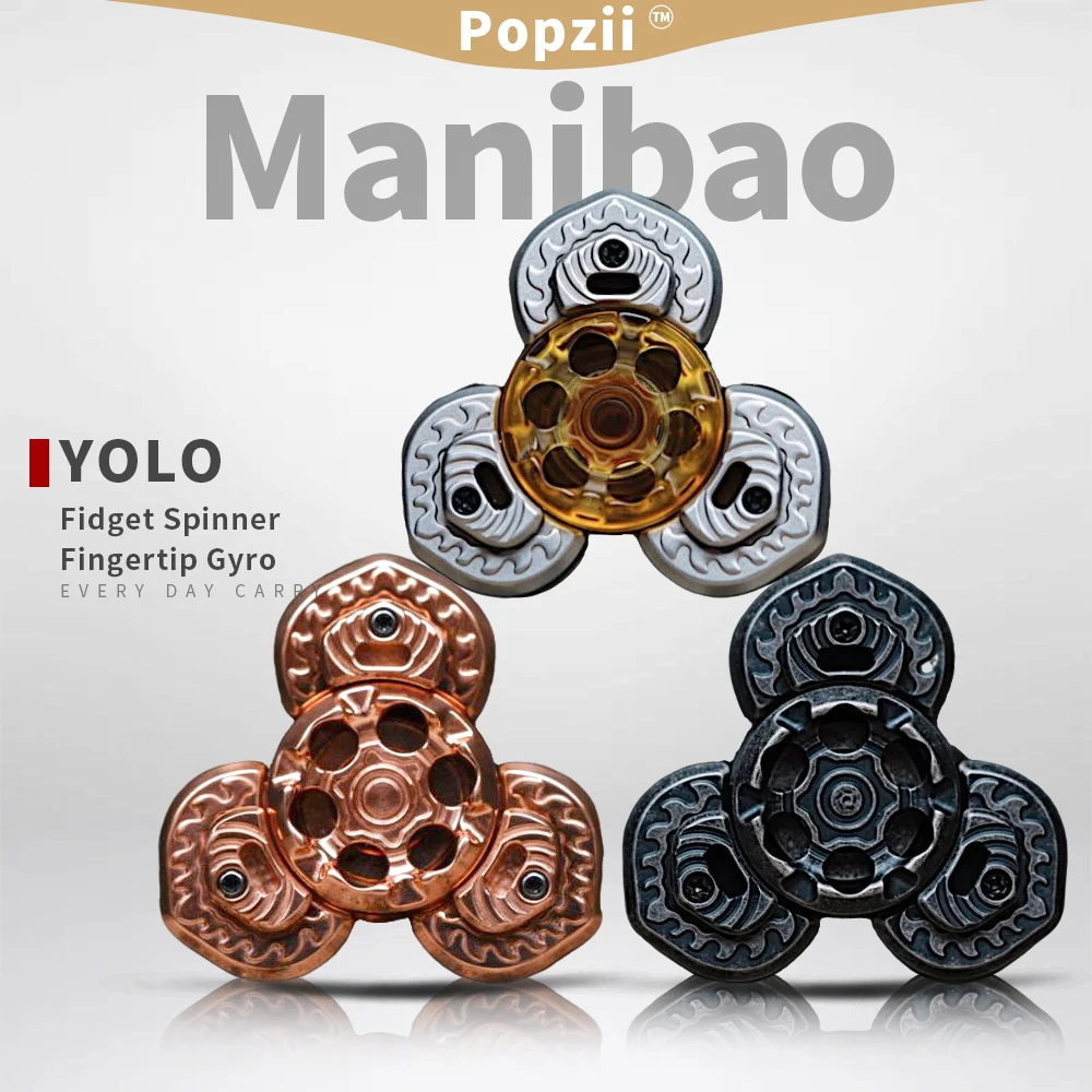 YOLO STUDIO Manibao Open Nail Gyro Fidget Spinner Fingertip Gyro Fidget Toys For Adults Original Design Spinner