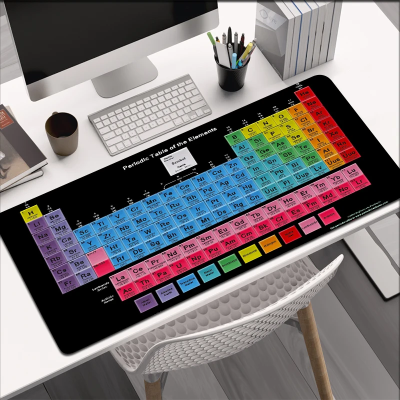 Mouse Pad Gamer XXL Custom HD Home Mouse Mat Desk Mats Periodic Table of Elements Office Carpet Gamer Natural Rubber Mice Pad