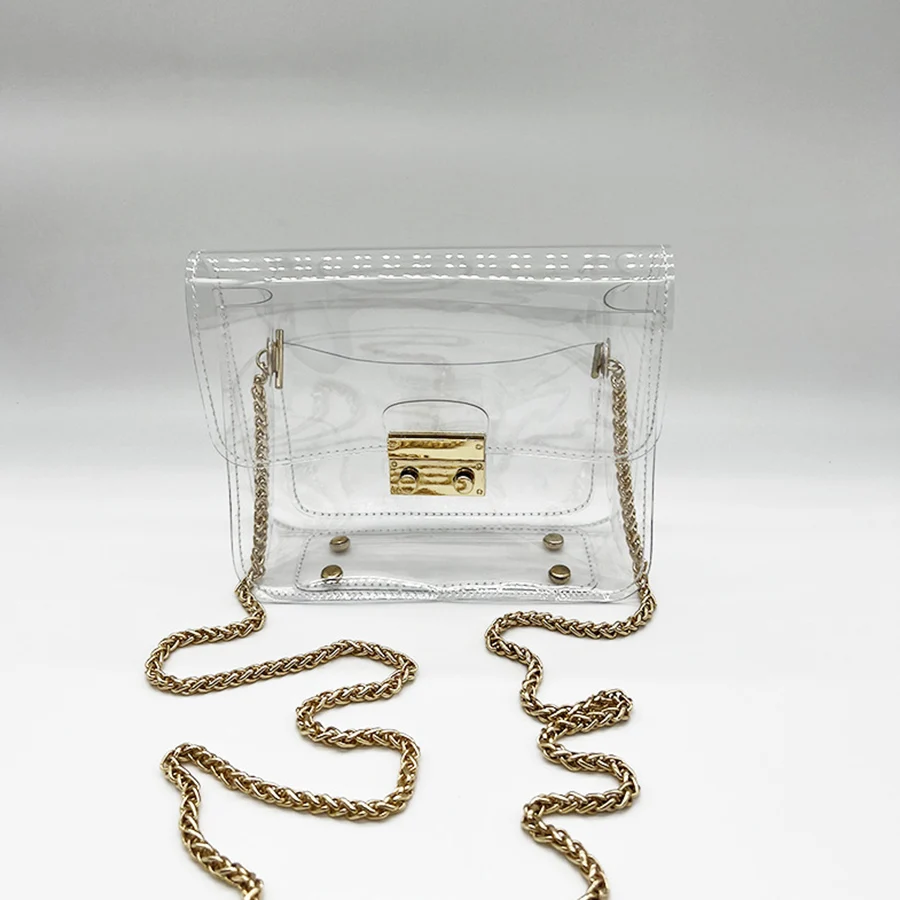 

Y2k Harajuku Clear Shoulder Bag Women Korean Transparent Ita Bag School Crossbody Bag Preppy Handbag Chains Small Squaren Bags