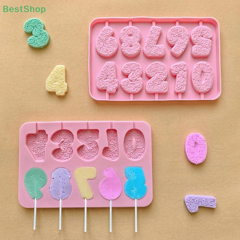 

★ ★ ★ ★ DIY 0-9 День Рождения Номер Свечи Изготовление Силиконовая Форма Пудинг Десерт Форма Украшения Торта Кухонная Выпечка Посуда