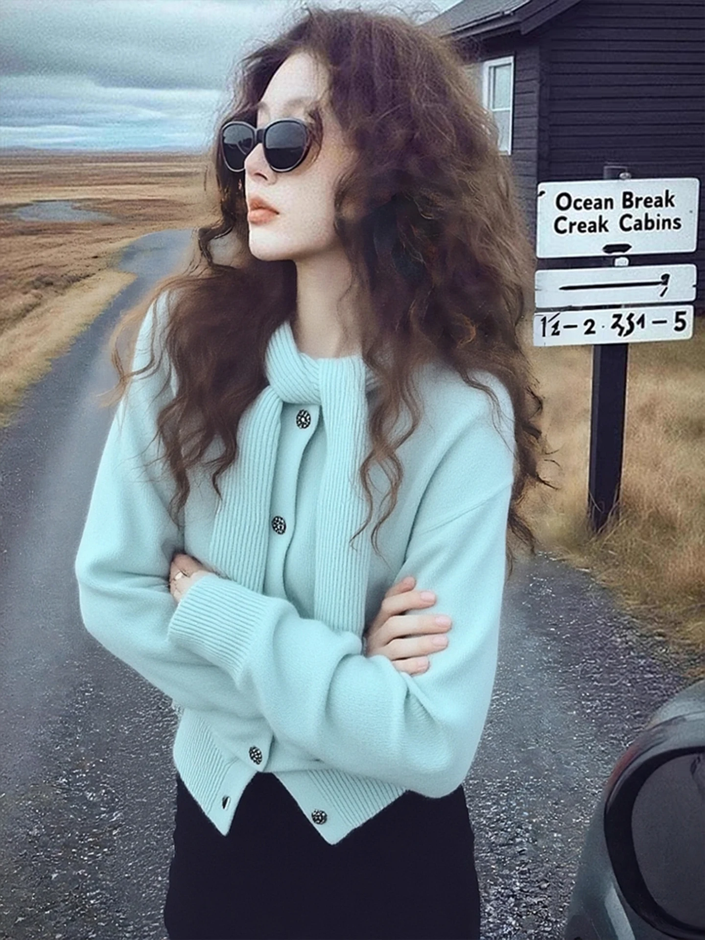 

Soft Versatile Long Sve Knitwear Single Button Simple Comfortable Women's Base Layer irt Faionable Winter Commute Sle